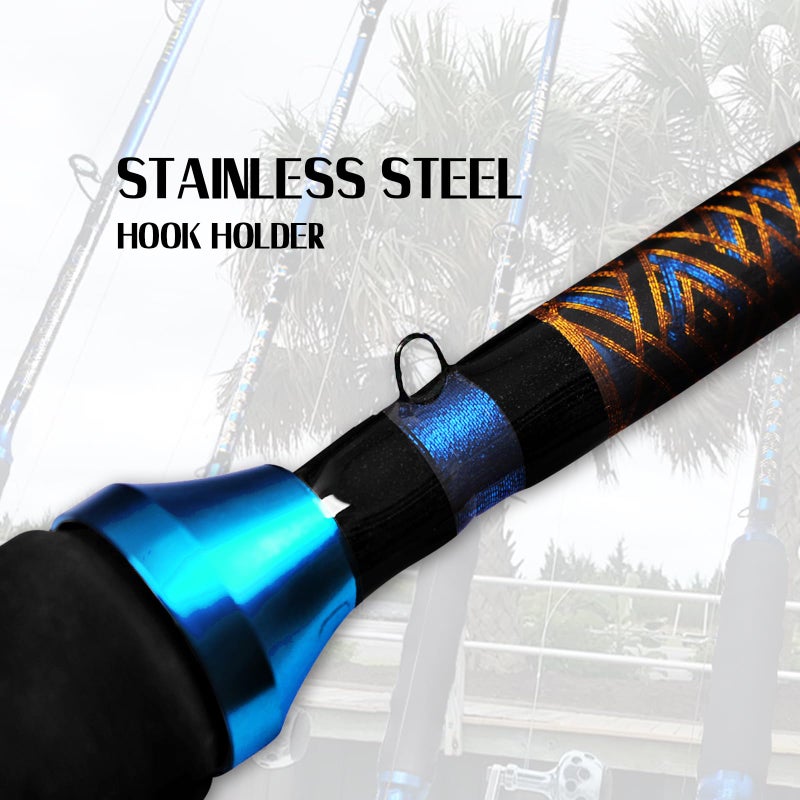 Fiblink Saltwater Graphite Jig Jigging Casting Fishing Rod Deep Sea Jig Cast Pole (6-Feet, Medium Heavy, 50-80lbs) - Image 5